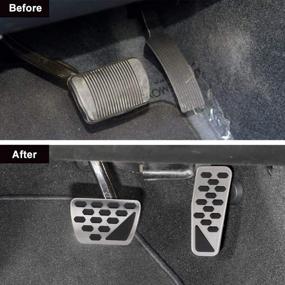 img 1 attached to 🚗 Stylish Stainless Steel Gas and Brake Pedal Cover Kit for 2018-2019 Jeep Wrangler JL Models – Enhance Your Driving Experience!
