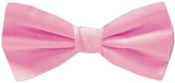 👔 kids solid color satin banded pre tied bowties for ages 2-13 logo