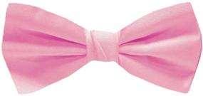 img 2 attached to 👔 Kids Solid Color Satin Banded Pre Tied Bowties for Ages 2-13
