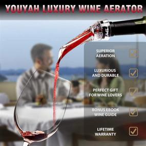 img 3 attached to 🍷 Wine Aerator Pourer Set: Instantly Improve the Taste of Red Wine, Perfect Gift for Dad, Complete with Stylish Crystal Display Box and Base