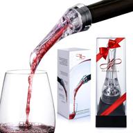 🍷 wine aerator pourer set: instantly improve the taste of red wine, perfect gift for dad, complete with stylish crystal display box and base логотип