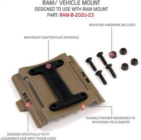 img 3 attached to Juggernaut.Case - IMPCT - Vehicle.Mount Platform 📱 - RAM Mount Hardware Compatible - Flat Black