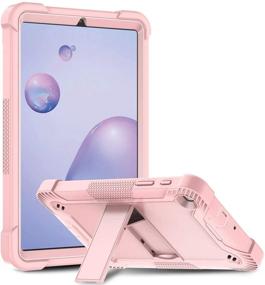 img 4 attached to 🌸 BAISRKE Heavy Duty Rugged Case Cover for Galaxy Tab A 8.4 2020 - Shockproof Protection - Rose Gold