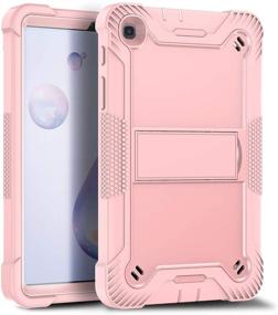 img 3 attached to 🌸 BAISRKE Heavy Duty Rugged Case Cover for Galaxy Tab A 8.4 2020 - Shockproof Protection - Rose Gold