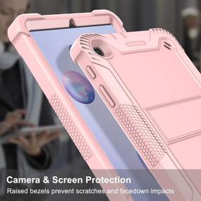 img 2 attached to 🌸 BAISRKE Heavy Duty Rugged Case Cover for Galaxy Tab A 8.4 2020 - Shockproof Protection - Rose Gold