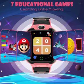 img 1 attached to 🎮 CMKJ Kids Smartwatch: 7 Games, MP3 & MP4 Player, Touchscreen Gaming Watch - Perfect Gift for 3-13 Year Old Girls and Boys - Includes 2GB Memory Card & Screen Protector