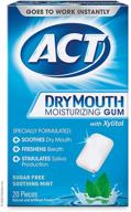🌬️ dry mouth relief: act dry mouth moisturizing gum with xylitol - sugar-free soothing mint - 20 pieces logo