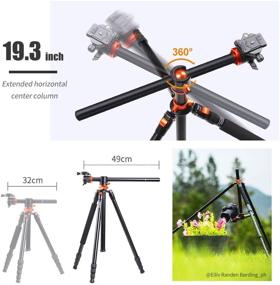 img 3 attached to 📷 K&amp;F Concept SA254T1 Camera Tripod with Monopod, 94 Inch, 4 Section, Aluminium, Professional, Detachable, 360 Degree Ball Head, Quick Release Plate, for DSLR and SLR Cameras