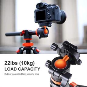 img 1 attached to 📷 K&amp;F Concept SA254T1 Camera Tripod with Monopod, 94 Inch, 4 Section, Aluminium, Professional, Detachable, 360 Degree Ball Head, Quick Release Plate, for DSLR and SLR Cameras