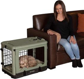 img 4 attached to 🐾 Convenient Pet Gear: The Other Door Steel Crate with Plush Bed & Travel Bag for Your Cats/Dogs