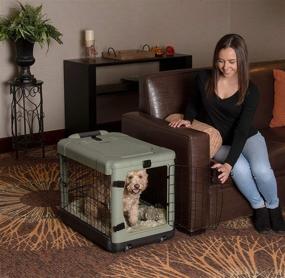 img 2 attached to 🐾 Convenient Pet Gear: The Other Door Steel Crate with Plush Bed & Travel Bag for Your Cats/Dogs
