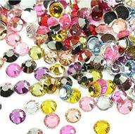 sparkling brilliance: 1440pcs assorted mix 3mm flat back rhinestones - round brilliant cut (10ss) with an unmatched shine logo