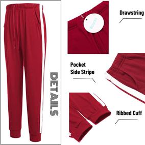 img 2 attached to Boyoo Sweatpants Drawstring Joggers Leggings Boys' Clothing and Active