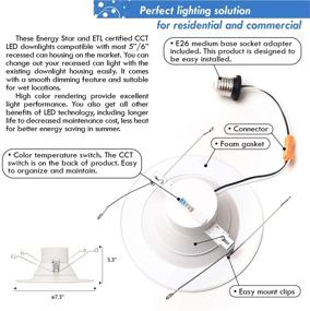 img 1 attached to 🔦 Enhanced Industrial Electrical Lighting: Selectable Temperature Downlight Retrofit Incandescent Lighting Components