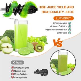 img 2 attached to Slow Masticating Cold Press Juicer - Extractor for Vegetables and Fruits, Easy to 🍏 Clean & Quiet, BPA-Free, High Yield for Celery, Carrot, Kale, Ginger - Ideal for Home Use