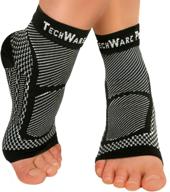 techware pro ankle brace compression sleeve: relieve achilles tendonitis, joint & plantar fasciitis pain. reduce swelling & heel spur pain. accelerate sports injury recovery. logo