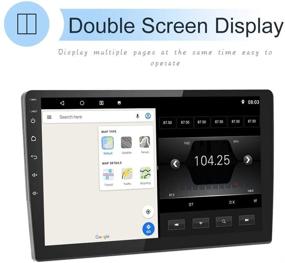 img 1 attached to 🚗 Podofo 10" Android Double Din Car Stereo Radio with Split Screen, GPS Navigation, Touch Screen Head Unit, Bluetooth, FM, WiFi, USB, Mirror Link for Android/iOS Phone - Includes Backup Camera