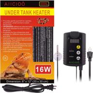 aiicioo under tank heater thermostat 8w/16w/24w - reptile heating pad with temperature control for hermit crab lizard terrarium combo set logo