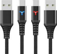 🎮 2-pack 10ft xbox series x s ps5 controller charger cable - teslay led indicator, 6amlifestyle nylon braided fast charging data sync usb type c for xbox series x s ps5 switch controller logo