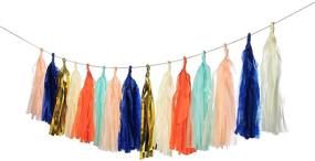 img 2 attached to Tissue Paper Tassel DIY Party Garland Decor: Perfect for All Events & Occasions - 30 Tassels Per Package!