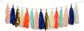 img 3 attached to Tissue Paper Tassel DIY Party Garland Decor: Perfect for All Events & Occasions - 30 Tassels Per Package!