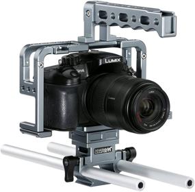 img 3 attached to 📷 SevenOak SK‐GHC20: Lightweight Aluminum Cage with Top Handle, Shoe Mount, and 15mm Rods – Perfect for Enhanced Camera Stability