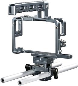 img 4 attached to 📷 SevenOak SK‐GHC20: Lightweight Aluminum Cage with Top Handle, Shoe Mount, and 15mm Rods – Perfect for Enhanced Camera Stability