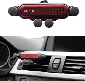 img 2 attached to 📱 Secure and Stylish Red Car Phone Mount: Air Vent Holder for iPhone Xs/Xs Max/XR/X/8/8 Plus/7/7 Plus Samsung Galaxy S10/S10+/S9/S9+