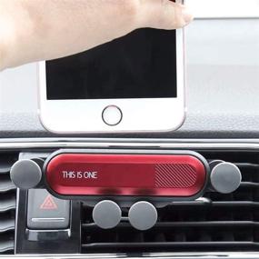 img 3 attached to 📱 Secure and Stylish Red Car Phone Mount: Air Vent Holder for iPhone Xs/Xs Max/XR/X/8/8 Plus/7/7 Plus Samsung Galaxy S10/S10+/S9/S9+