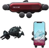 📱 secure and stylish red car phone mount: air vent holder for iphone xs/xs max/xr/x/8/8 plus/7/7 plus samsung galaxy s10/s10+/s9/s9+ logo