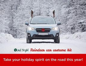 img 3 attached to 🦌 Reindeer Car Decor Kit – Rudolph Car Ornament with Antlers & Red Nose – Bright Christmas Car Accessories – Holiday Vehicle Decoration, Easy to Install