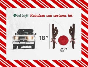img 1 attached to 🦌 Reindeer Car Decor Kit – Rudolph Car Ornament with Antlers & Red Nose – Bright Christmas Car Accessories – Holiday Vehicle Decoration, Easy to Install