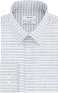 👔 calvin klein stretch regular fit men's shirts: stylish & comfortable clothing logo