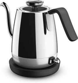 img 2 attached to ☕ Конический электрический чайник KitchenAid KEK1025SS Precision Gooseneck: Стильное нержавеющей сталь 1 литрное устройство для идеальной разливки по капельному методу