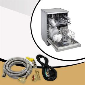 img 1 attached to Appliance Pros PM28X329 Universal Dishwasher Installation Kit: Sink Drain Pipe Compatible + 6' Connector with 3-Wire Power Cord