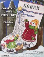 tobin dw5966 snowman stocking counted logo