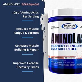 img 3 attached to 🍑 Gaspari Nutrition Amino Last: Peach Raspberry BCAA Powder for Muscle Recovery & Endurance - 30 Servings