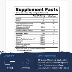 img 2 attached to 🍑 Gaspari Nutrition Amino Last: Peach Raspberry BCAA Powder for Muscle Recovery & Endurance - 30 Servings