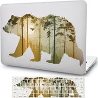 cool bear hard plastic cover case compatible with macbook air 11 inch case model:a1370 a1465 amonone laptop case keyboard cover - bear logo