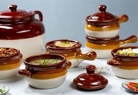 img 2 attached to 🍲 French Onion Crock Bowls with Convenient Handles