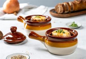 img 3 attached to 🍲 French Onion Crock Bowls with Convenient Handles