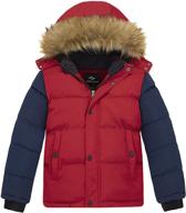 🧥 farvalue winter repellent quilted boys' clothing and jackets/coats with removable features logo