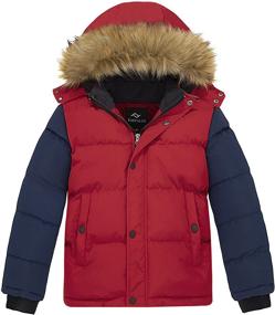 img 4 attached to 🧥 FARVALUE Winter Repellent Quilted Boys' Clothing and Jackets/Coats with Removable Features