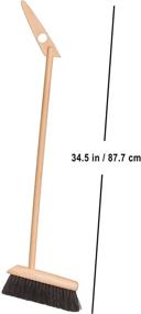 img 2 attached to Premium German-Made Redecker Horsehair Broom and Stainless Steel Dust Pan Set, 35-3/8 inches, Long-Lasting Oiled Beechwood Handles, Stable Tip-Proof Design, Reliable and Efficient Natural Bristles