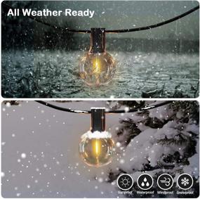 img 1 attached to 🌟 Shatterproof Outdoor Patio String Lights - 50FT LED G40 Globe String Lights with 50+2 Dimmable Edison Bulbs, Waterproof Bistro Light for Balcony Party Wedding Market, Backyard Hanging Lights