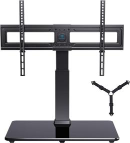 img 4 attached to 📺 PERLESMITH Swivel TV Stand: Height Adjustable Table Top Base for 32-70 inch 4K Flat Screen TVs - VESA 600x400mm