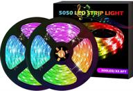 🌈 32.8ft samuyang led strip lights sync to music - alexa & google home compatible, 16 million colors changing, dimmable 5050 led strip lights, ideal for bedroom tv kitchen party decoration - 12v логотип