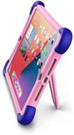 me case with kickstand for ipad 10.2 9th/8th/7th gen (2021/2020/2019 release) - pink ipad case for kids & adults, 10.2 inch logo