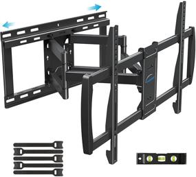 img 4 attached to 📺 MOUNTUP Full Motion TV Wall Mount for 47-90 inch Flat/Curved TVs, Swivel Tilt TV Bracket for 65-85 inch TVs, Sliding TV Mount for Perfect Centering, Up to 154lbs, Max VESA 800x400 MU0015
