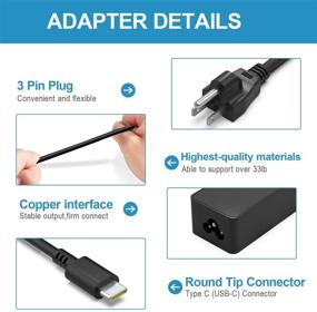 img 2 attached to 💻 Acer-Chromebook Laptop Power Supply Adapter Cord: Nicpower Type-USB-C AC Charger, Efficient and Reliable